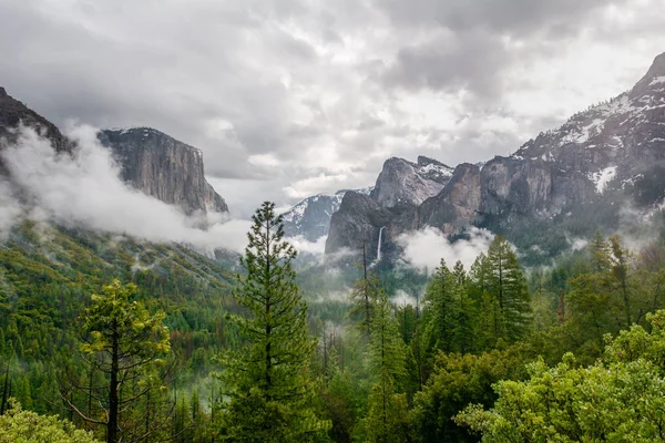 Cloudy landscape of Yosemite National Park landscape, California. USA
