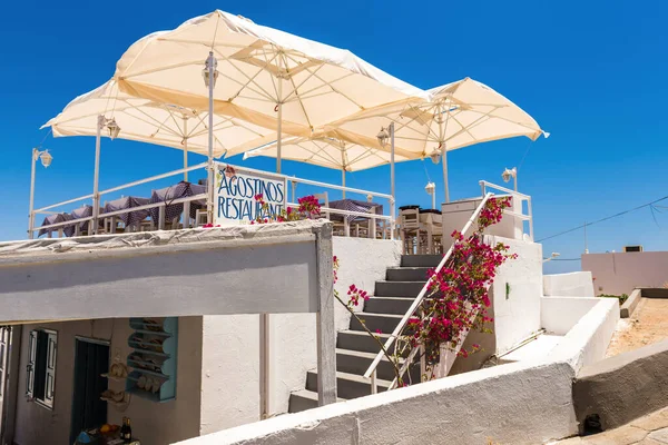 Rodi Grecia Maggio 2018 Ristorante Greco Nel Villaggio Lindos Sull — Foto Stock