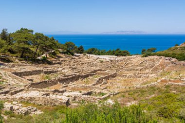 Rodos adasının kuzeybatısındaki Kamiros antik kenti. Yunanistan