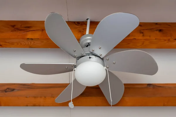 Electric ceiling fan at the room for hot summer days