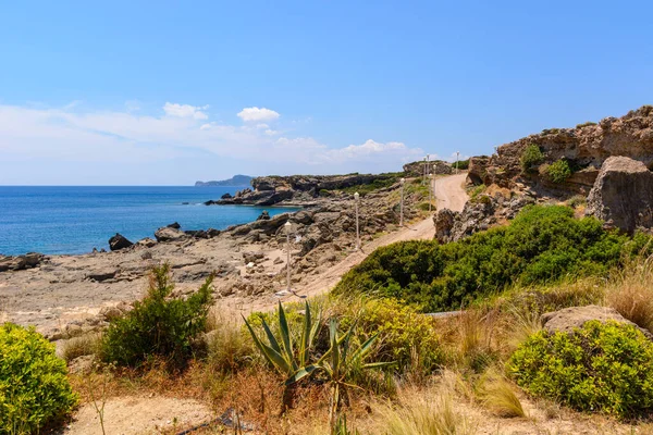 Uitzicht Zee Kust Vanaf Kallithea Thermen Rhodos Eiland Griekenland — Stockfoto