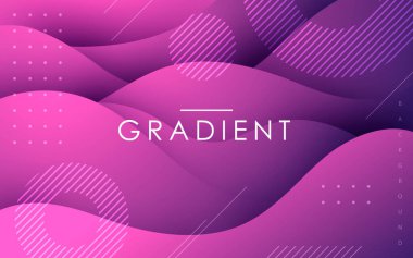 Gradyan sıvı şekli soyut geometrik arkaplan. Mor minimal tasarım kavramı.