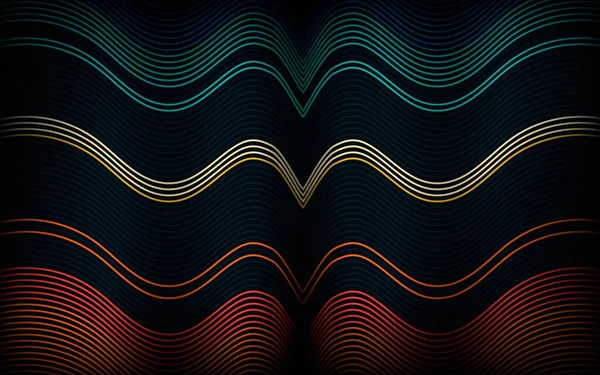 Elegant Flerfärgad Vågiga Linjer Abstrakt Bakgrund — Stock vektor