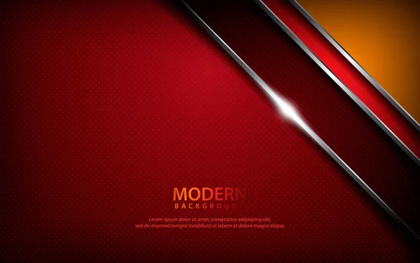 Fond Rouge Dimension Chevauchement Conception Couche Chevauchement Moderne Avec Concept — Image vectorielle
