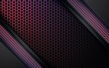 Soyut arka plan örtüşmeleri. Altıgen dokusu ve gradyan çizgi dekorasyonu.