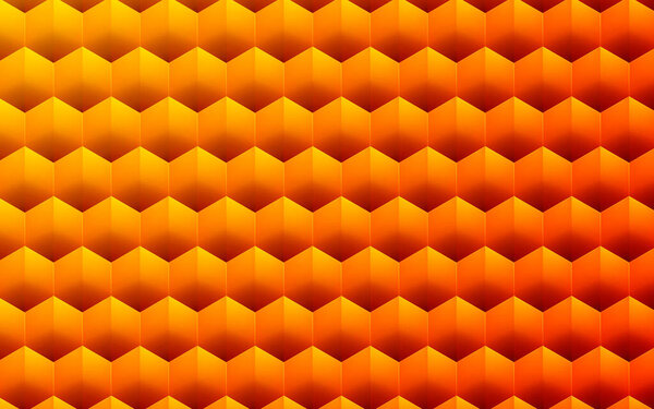Современный 3d оранжевый абстрактный шестиугольник
