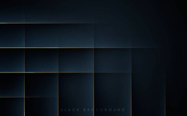 Altın çizgili modern siyah soyut arkaplan kavramı