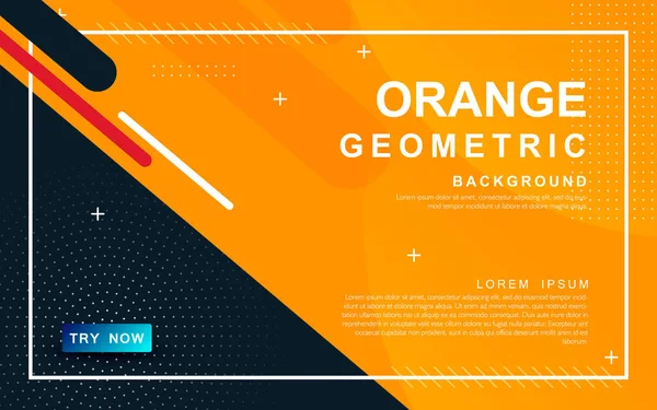 Абстрактный Оранжевый Фон Конструкция Геометрических Элементов Точечным Оформлением — стоковый вектор