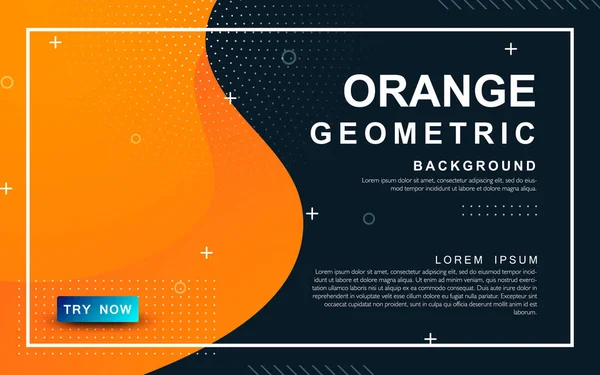 Абстрактный Оранжевый Фон Конструкция Геометрических Элементов Точечным Оформлением — стоковый вектор