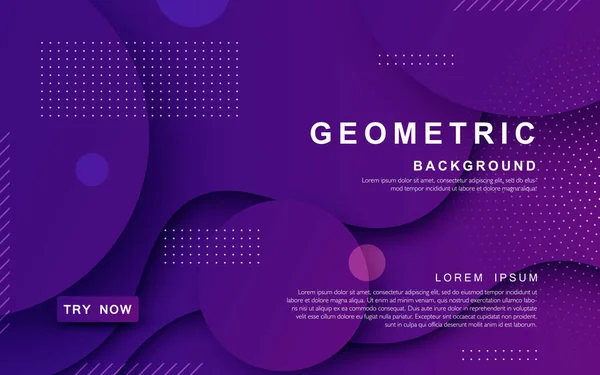 Purple Color Geometric Background Dynamic Textured Geometric Element Design Dots — Stock Vector