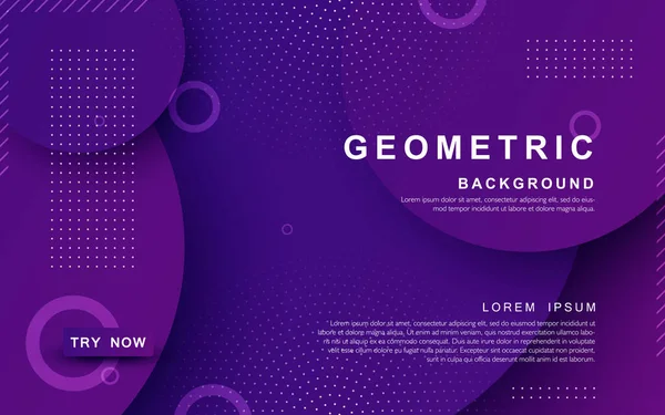Lila Farbe Geometrischer Hintergrund Dynamisches Strukturiertes Geometrisches Elementdesign Mit Punktdekoration — Stockvektor