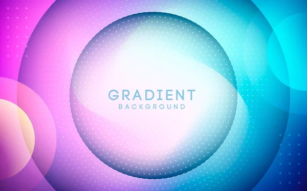 現代の抽象的な光勾配の背景 青とピンクの円の寸法 — ストックベクタ