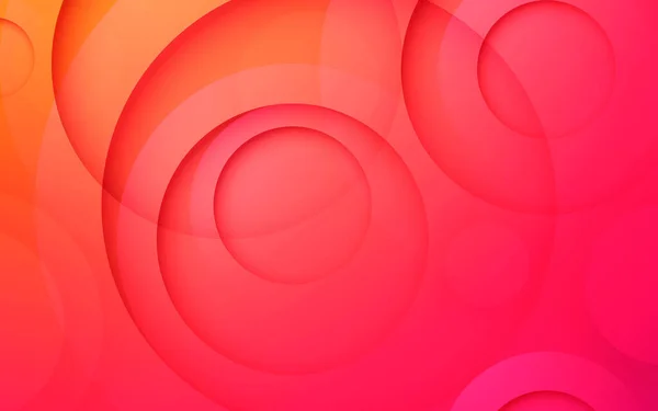 Abstracto Círculo Capa Papel Degradado Fondo Rosa Naranja Color — Archivo Imágenes Vectoriales