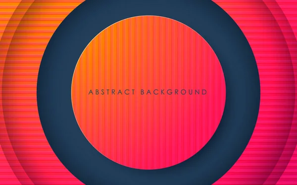 Abstrait Cercle Papier Découpé Couche Fond Orange Avec Décoration Texture — Image vectorielle