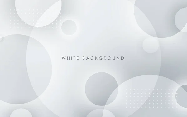 Astratto Cerchio Papercut Strato Sfondo Bianco Con Effetto Linea Oro — Vettoriale Stock