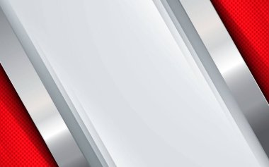 Kırmızı soyut vektör, gümüş efektli modern şirket konsepti.