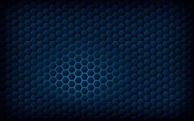 Soyut mavi doku altıgen arkaplanı.