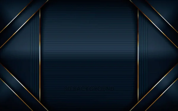 Σκούρα Στρώματα Επικάλυψης Αφηρημένο Φόντο Μοντέρνο Σχήμα Ελαφριά Διακόσμηση Χρυσαφί — Διανυσματικό Αρχείο