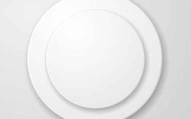 Beyaz soyut arka plan. Sağ tarafta çoklu katman şeklini çember şeklinde çiz.