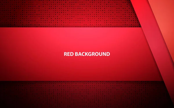 Rot Abstrakte Überlappung Ebenenvektor Hintergrund Und Muster Halbton Hintergrund — Stockvektor