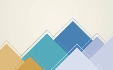 Renkli soyut düz arkaplan. Minimum geometrik şekil bileşimi. Moda arkaplan vektörü.