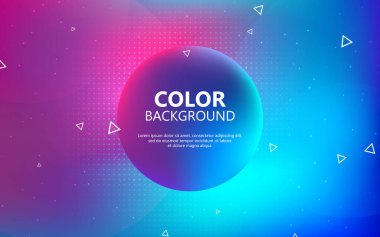 Bulanık eğimli arkaplan. Geometrik şekilli renkli bir arkaplan. Kullanışlı şablon.