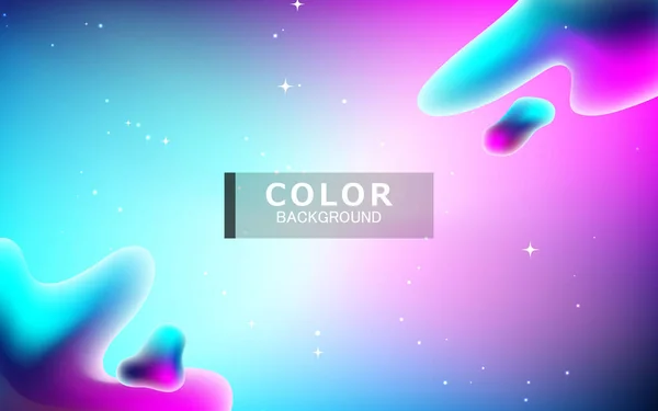 Modern Fluid Colors Background Trendy Holographic Gradient Shape Fluid Background — Stock Vector