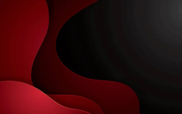 Красный Абстрактный Геометрический Фон Оформление Бумаги Волнистыми Слоями — стоковый вектор