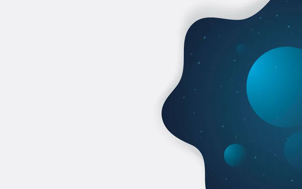 Синій Абстрактний Хвильовий Фон Композиція Форми Рідини Космічним Ефектом Сучасний — стоковий вектор