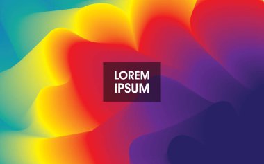 Üç boyutlu dalgalı arka plan. Dinamik Etki. Soyut Vektör İllüstrasyonu.