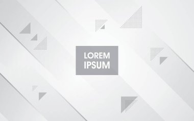 Soyut geometrik beyaz ve gri arkaplan vektörü