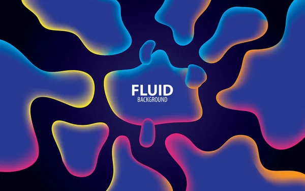 Fondo Colores Fluidos Abstractos Diseño Forma Líquida — Archivo Imágenes Vectoriales