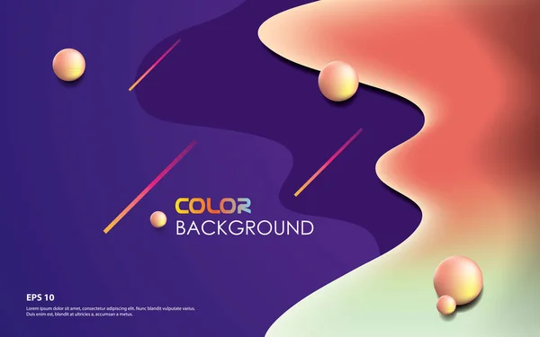 Colorful Geometric Background Trendy Fluid Composition — Stock Vector