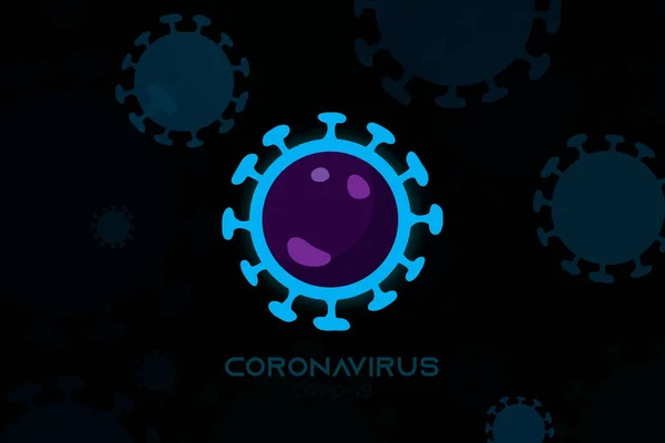 Covid Coronavirus Vektor Bakgrund Illustration — Stock vektor