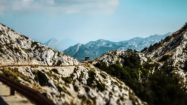 Strada Vuota Sulla Sveti Jure All Interno Dei Monti Biokovo — Foto Stock