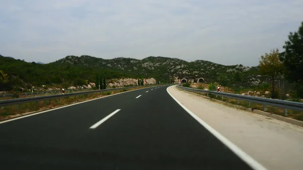 Aprire Strada Autostrada Solitaria Vuota Croazia — Foto Stock