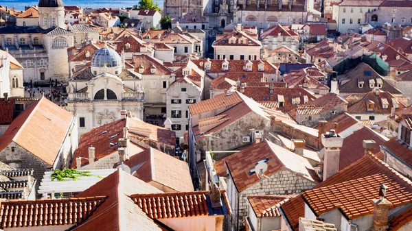 Hermosos Tejados Antiguos Históricos Dubrovnik — Foto de Stock