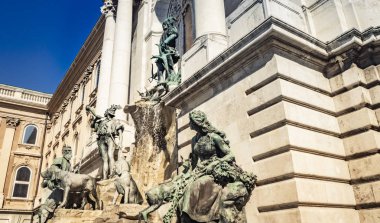 Matthias çeşme Buda Castle, Budapeşte, Macaristan