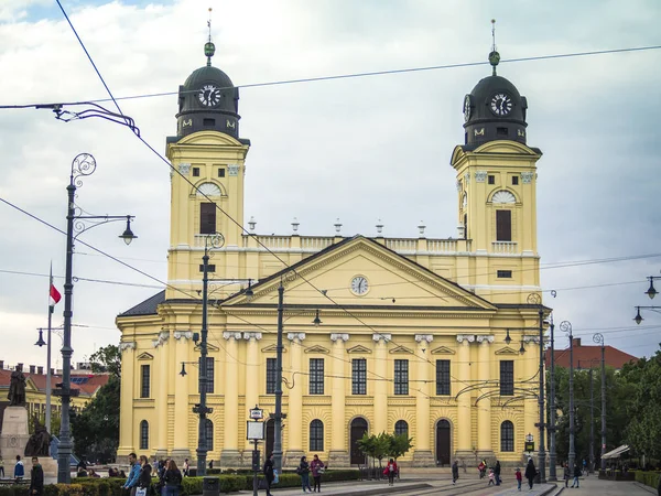 Fuera de la Gran Iglesia Reformada de Debrecen — Foto de Stock