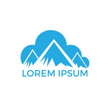 Dağ Gökyüzü Bulutu Logo Tasarımı.