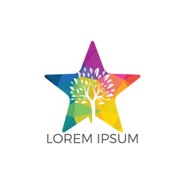 Yıldız ağaç logo tasarımı.