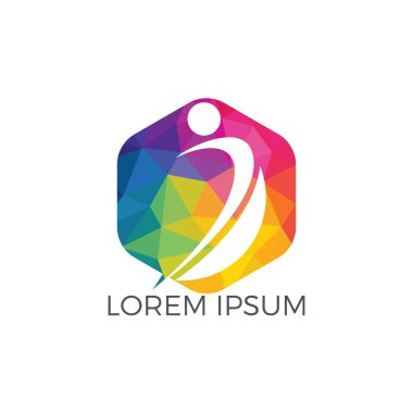 Tedavi ve Holistic Sağlık Merkezi logo tasarımı. İnsan sağlığı ve Tıp Merkezi logo tasarım şablonu.