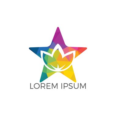 Yıldız spa logosu lotus güzellik salonu ve kaplıca logosu. İş logosu masajı sağlıklı tasarım şablonu konsepti.