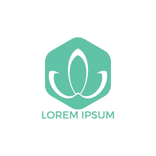 Design Abstract Logo Ului Florilor Lotus Yoga Șablon Design Logo — Vector de stoc