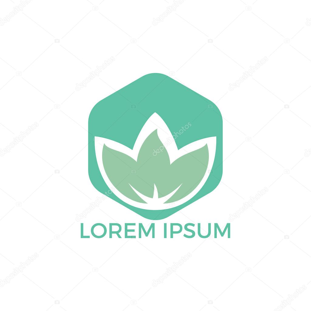 Spa logo lotus wellness salon and business spa logo. Business spa logo massage healthy design template concept.