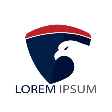 Falcon vektör logosu tasarımı. Sanatsal ve sadeleştirilmiş kuşlu yaratıcı logo tasarımı kavramı.