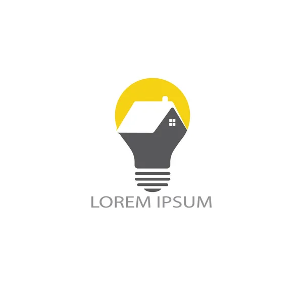 Σχεδιασμός Λογότυπου Έξυπνων Σπίτι Λάμπα Λογότυπο Του Σπιτιού Έννοια Για — Διανυσματικό Αρχείο