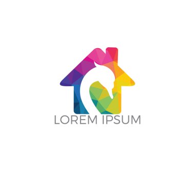 Kuğular logo tasarımı. Kuş logosu işareti. Ev Güzellik logo işareti.