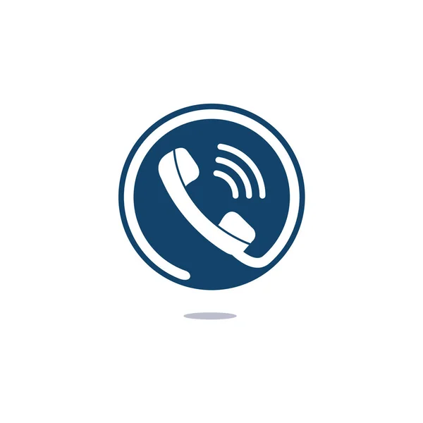 Telefon Logo Şablonu Tasarım Modern Çerçeve Vektör Tasarımı Ile Telefon — Stok Vektör