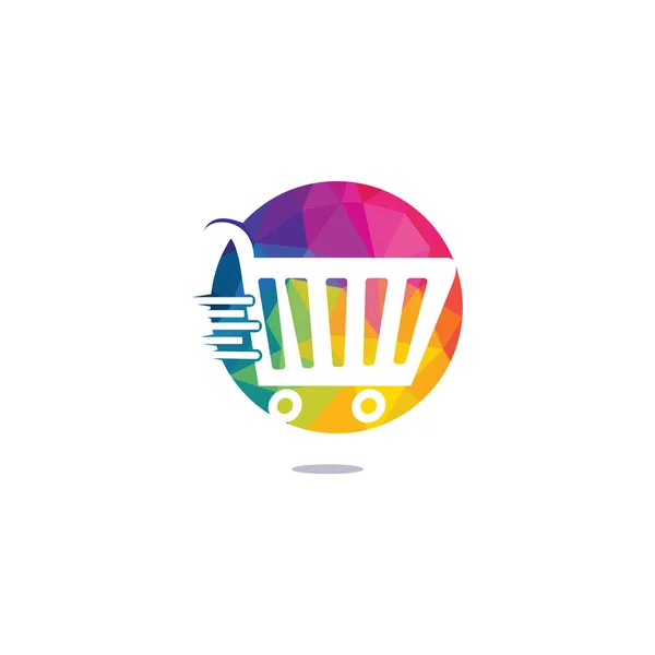 Warenkorb Vektor Logo Design Shopping Logo Design Symbol Für Online — Stockvektor